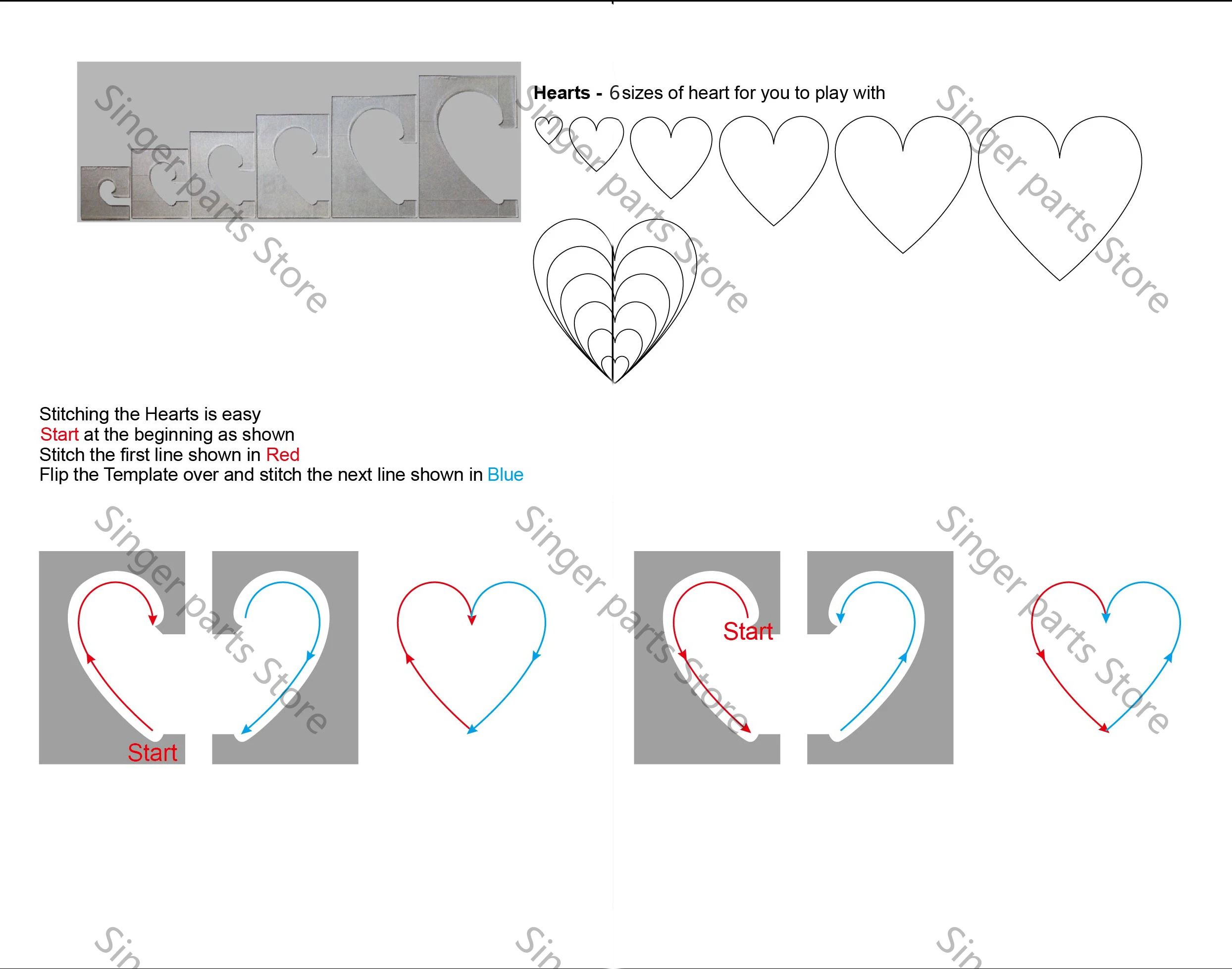 Строечная линейка для лоскутного шитья бытовой швейной машины с низким