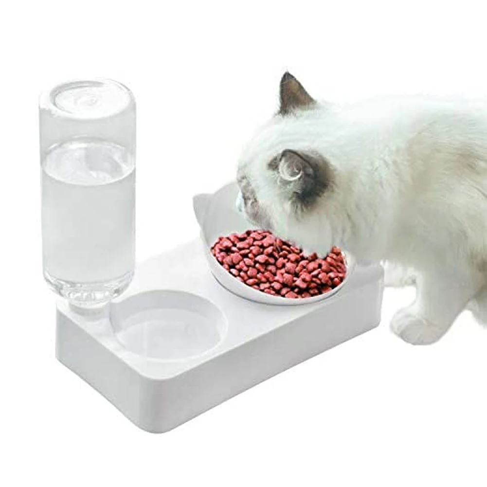 

Non-Slip Double Cat Bowl Dog Bowl With Raised Stand Pet Supplies Cat Water Bowl For Cat Food Bowls For Dog Feeder