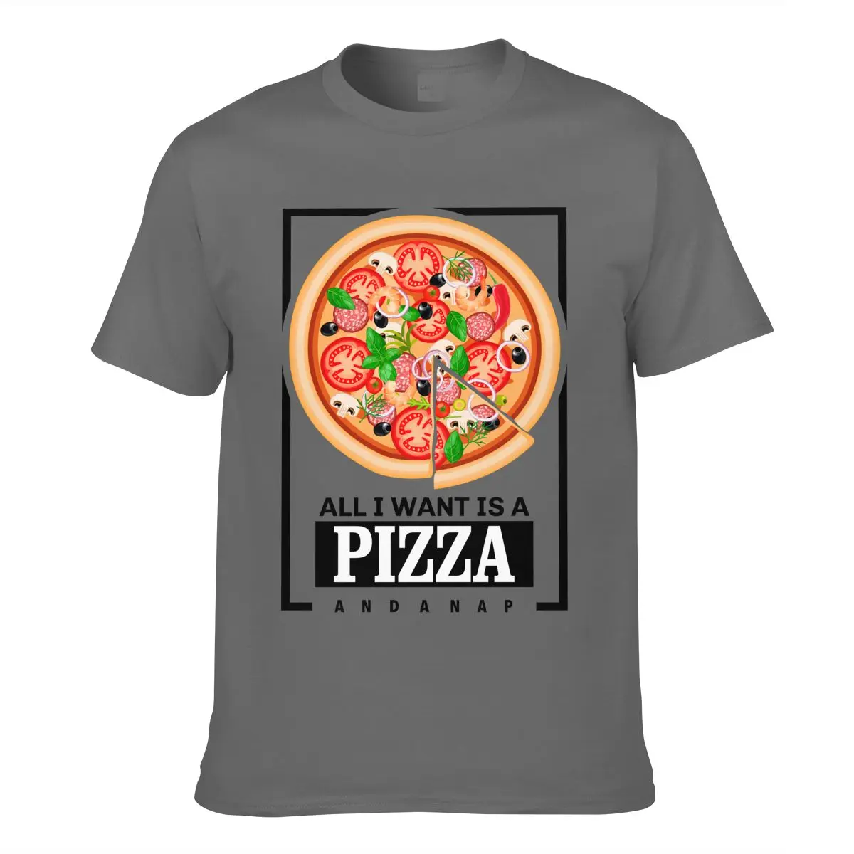 

Men's Short Sleeve Cotton Soft Breathable Mens t shirts Pizza Printing Funny Top Casual Fashion Outdoors Camping Fishing