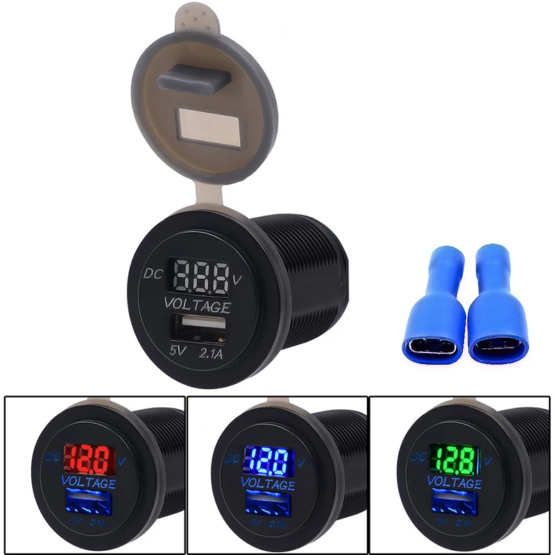 Автомобильное зарядное устройство с двумя USB портами 2 1 А 12/24 в| |