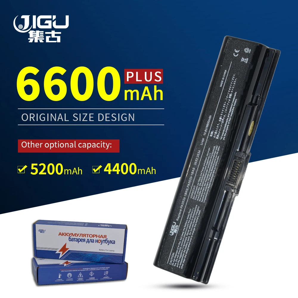 JIGU 6 ячеек ноутбук батарея PA3534U 1BAS для Toshiba Satellite A200 A205 A210 A215 L300 L450D L500 L505