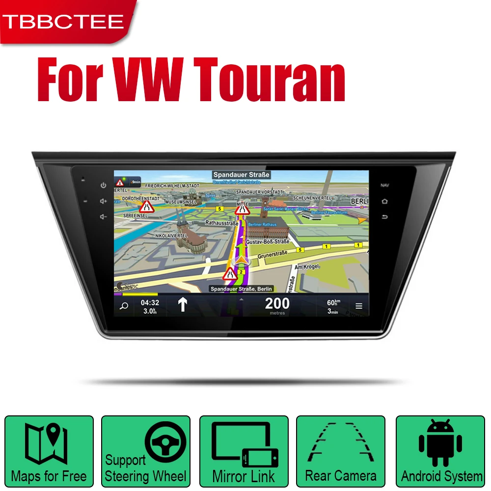 Автомобильный плеер TBBCTEE GPS навигация для Volkswagen VW Touran 2015 ~ 2018 Автомобильная