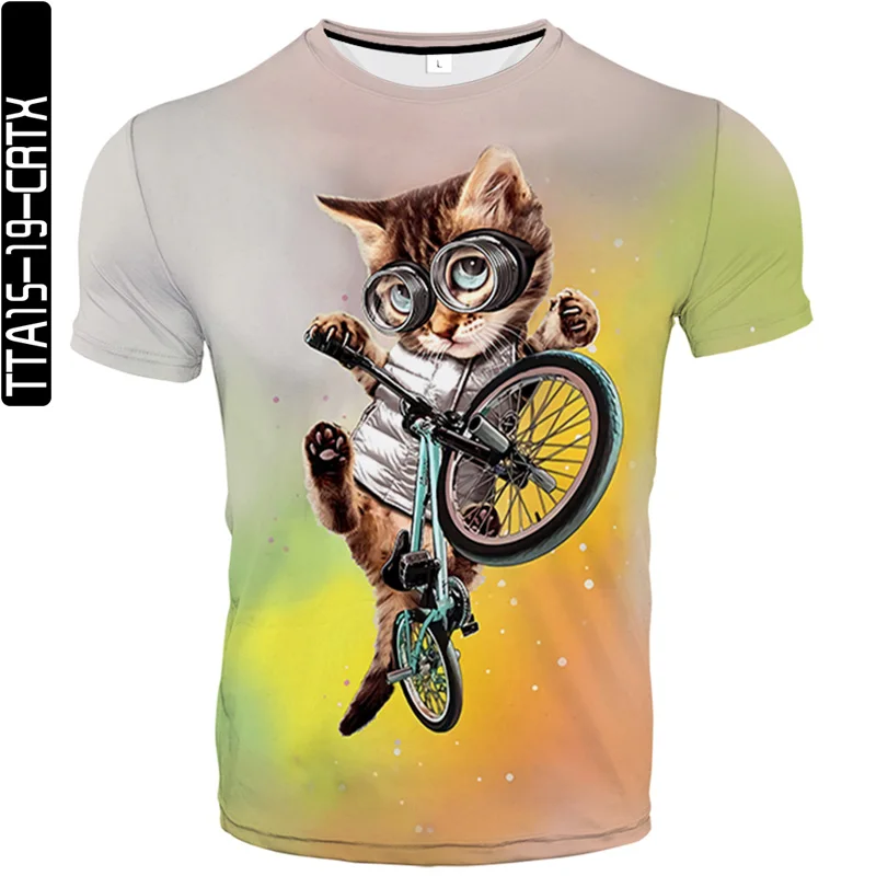 

Men 3D Print T shirt 2021 Summer Man Short T Shirt Unisex Casual Fashion Street Style Oversized Lucky Cat Design Trendy Style