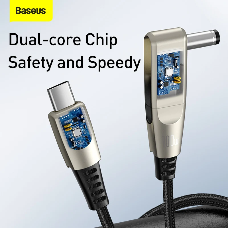 

Baseus 100W 2in1 USB C to Type C DC Cable Charger Power Supply Cable for Lenovo Laptop Mobile Phone USB C Cable Fast Charge Cord