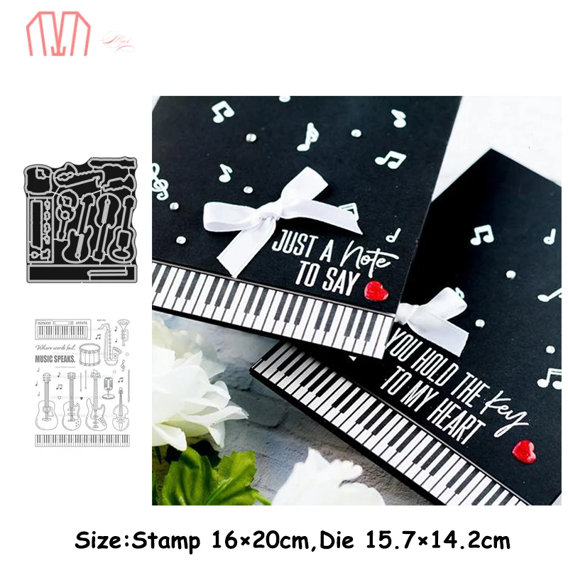 Mai Музыкальные инструменты металлические трафареты для пресс формы Cear штамп DIY