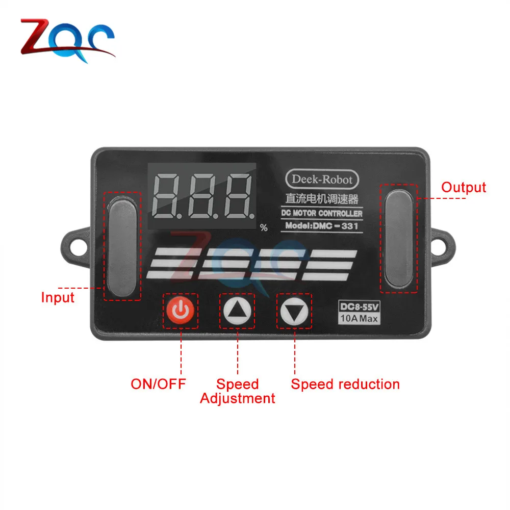 DC8V 55V 10A DC PWM контроллер скорости двигателя светодиодный цифровой переключатель