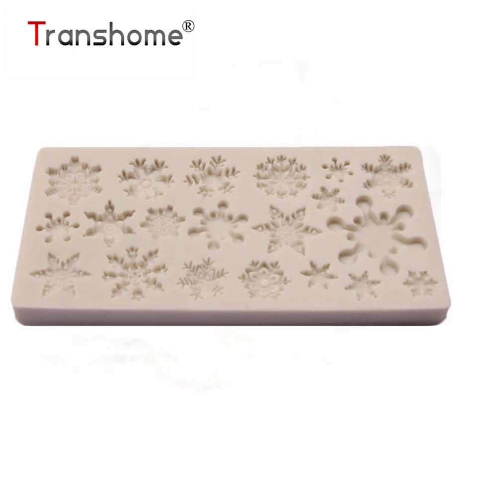 Рождественская Силиконовая Снежинка Transhome форма для помадки шоколадный торт