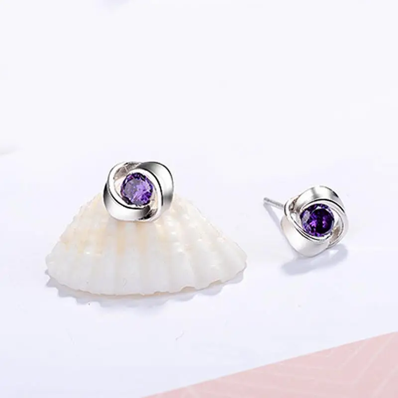 1 пара модных ювелирных изделий вращение милые любовь Фиолетовый Рождество Gifet