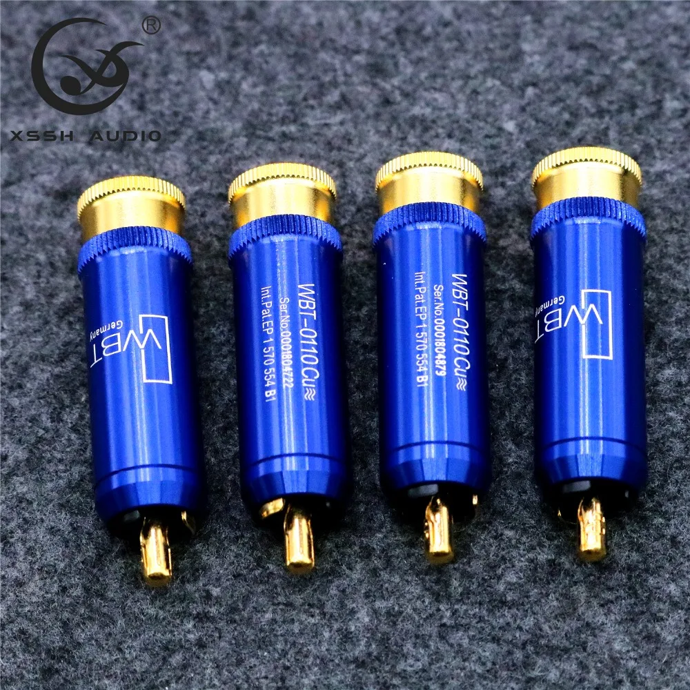 XSSH аудио 4 шт. WBT-0110Cu nextgen signature RCA набор из 4 шт. медный высококачественный разъем штекер