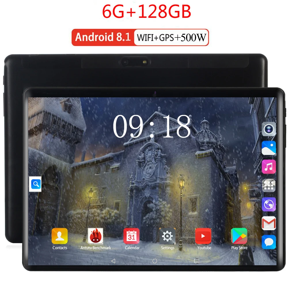 Новинка 10 дюймов Оригинальный дизайн 3G/4G Телефонный звонок Android 8 0 Octa Core 6G + 128G