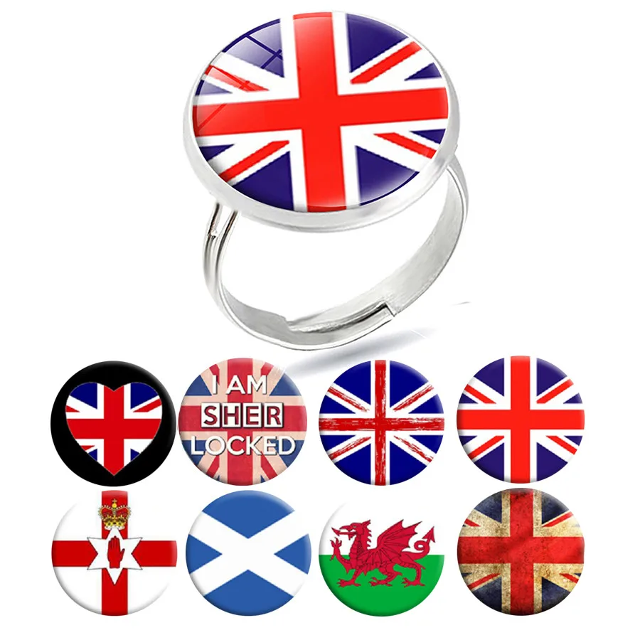 Великобритания национальные кольца с флагами Англия Wales Scotland Северная Ирландия