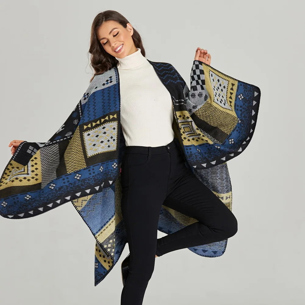 

Кашемировая смесь, Пашмина, лоскутные женские шали, зимняя утепленная накидка, большой размер, женская накидка