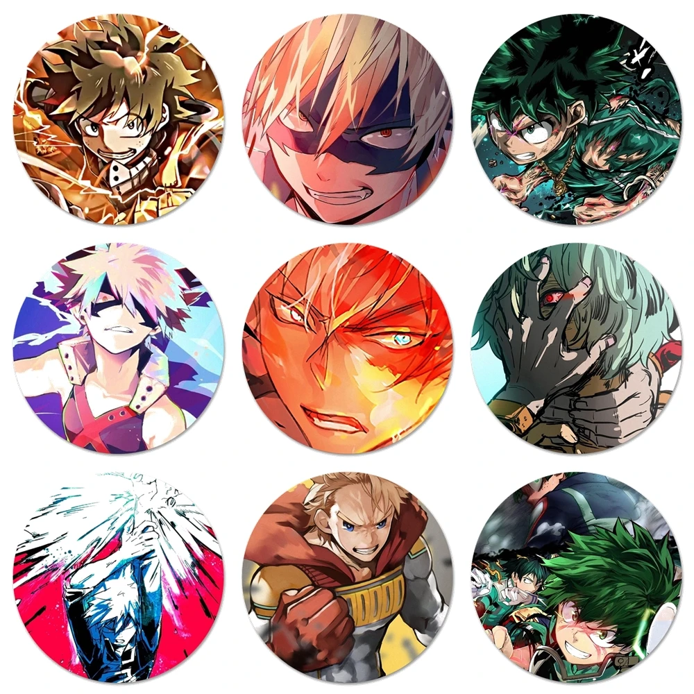 

Boku No Hero Academia Anime Icons Pins Badge Decoration Brooches Metal Badges For Clothes Backpack Decoration 58mm