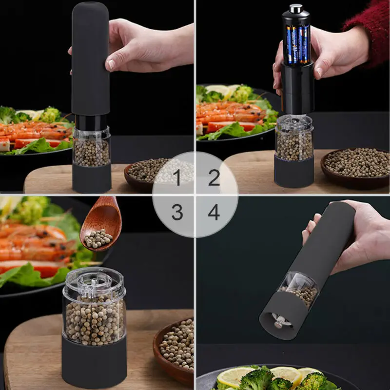 2 x Electric Perfect Battery Operated Salt and Pepper Mill Grinder | Дом и сад