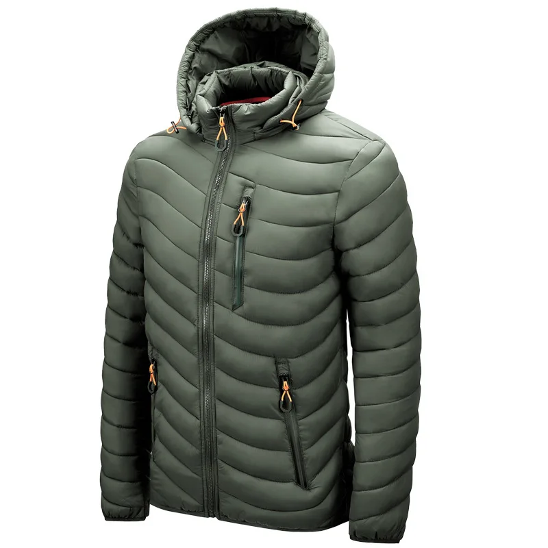 Мужская зимняя куртка, новинка 2021, повседневная классическая теплая парка с капюшоном и капюшоном, со съемной молнией и карманами, размеры д... от AliExpress RU&CIS NEW
