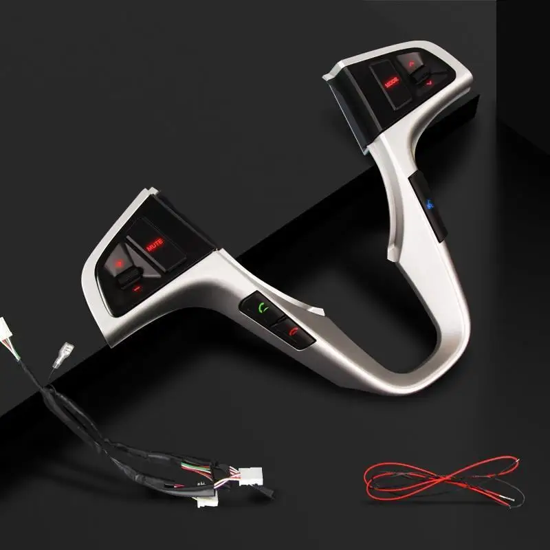 Авто Рулевое колесо аудио кнопка динамика автомобильный Хром Стайлинг