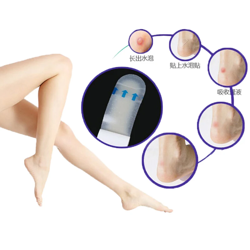 

4Pcs Foot Care Skin Hydrocolloid Relief Plaster Blister Patch Heel Protector Foot Care Tool 5Sizes