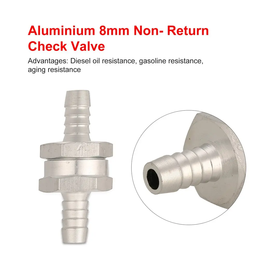 1 шт. алюминиевый обратный клапан 6 мм/8 мм топливный Встроенный вакуумный шланг