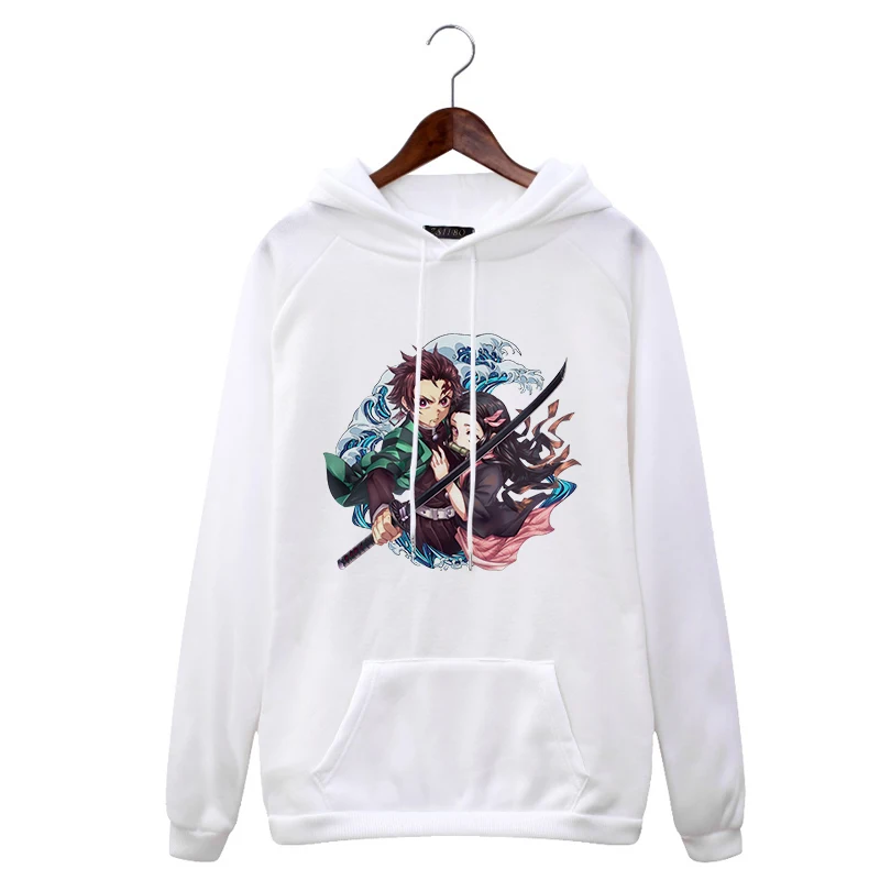 

Kamado Nezuko Character Print Women's Hooded Sweatshirt Harajuku Oversize Japanese Anime Kawaii Hoodie Demon Slayer Blade Hoodie