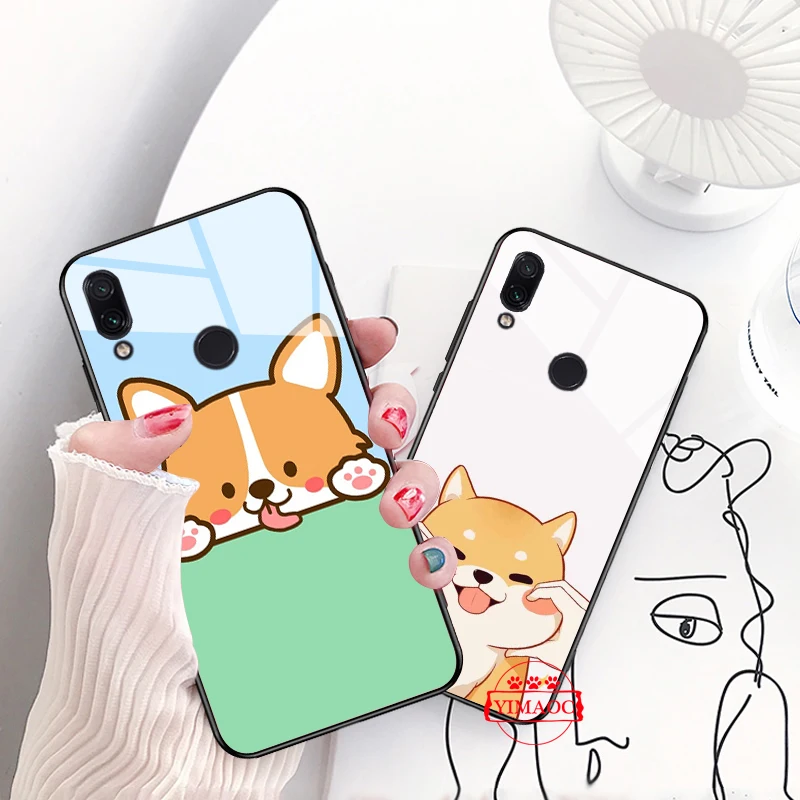 YIMAOC милый Единорог панда Собака Стеклянный чехол для Xiaomi Redmi 4x 6A note 5 6 7 Pro mi 8 9 Lite A1 A2