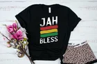 Раста Jah Bless футболка христианские женщины 100% Хлопок Уличная женская одежда Забавные футболки Графический короткий рукав Иисус футболки с круглым вырезом, Топ
