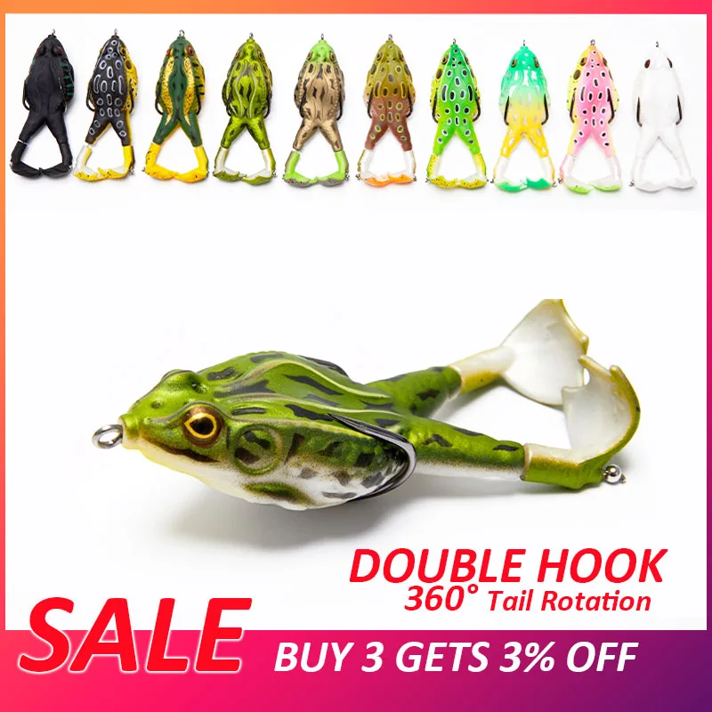 12 Цветов искусственная мягкая рыболовная приманка лягушка воблеры двойные