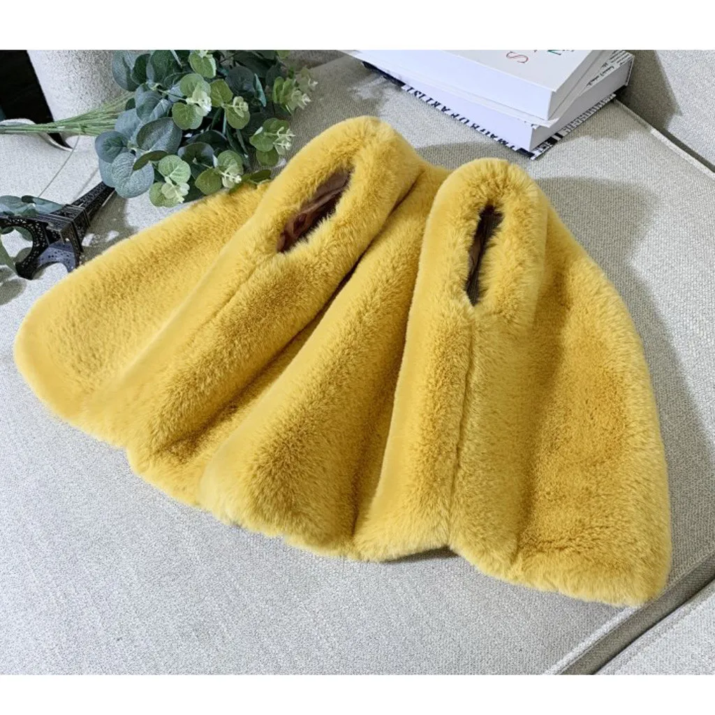 Жилет из искусственного меха для девочек Осень зима 2019 модный толстый теплый