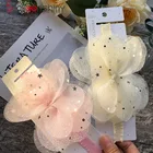 Balleenshiny, красивое платье принцессы в полоску, многослойное платье с цветочным узором для детской фотосъемки с лентой для волос для новорожденных, аксессуары, малоенькая прогулочная коляска с повязкой на голову для девочек