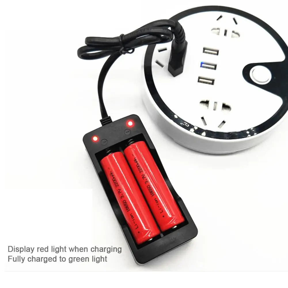Universal 18650 Battery Charger US/EU Plug 2 Slots Smart Charging Fast Charge Li-ion Rechargeable Lithium | Электроника