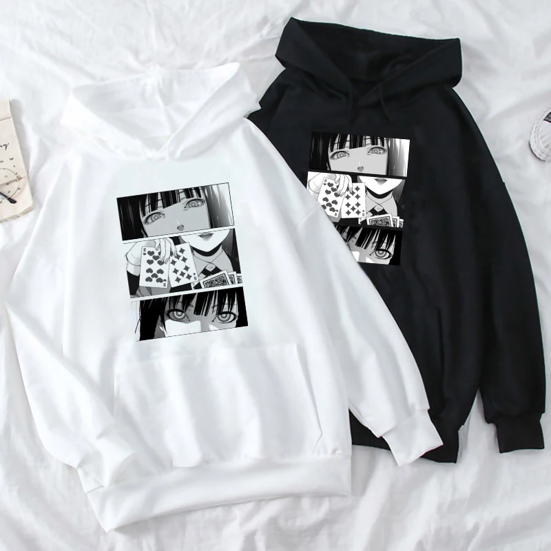 

Japanese Anime Kakegurui Funny Cartoon Winter Hoodies Women Aesthetic Graphic Manga Casual Streetwear Sweatshirt Hoody Female