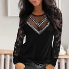 Женская блузка с длинным рукавом, Элегантная удобная блузка с блестками и V-образным вырезом, лето 2021