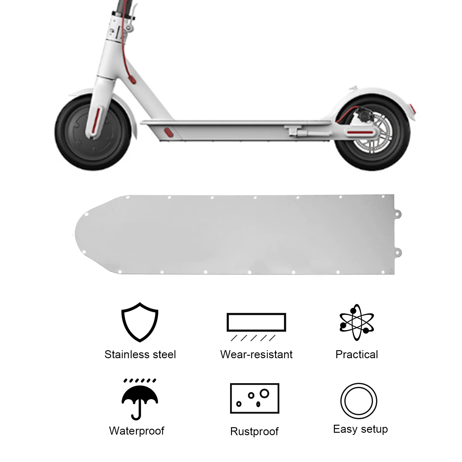 

Корпус для электроскутера из нержавеющей стали, металлическая защитная пластина, бронированная Нижняя крышка аккумулятора для Xiaomi M365 Pro/Max ...