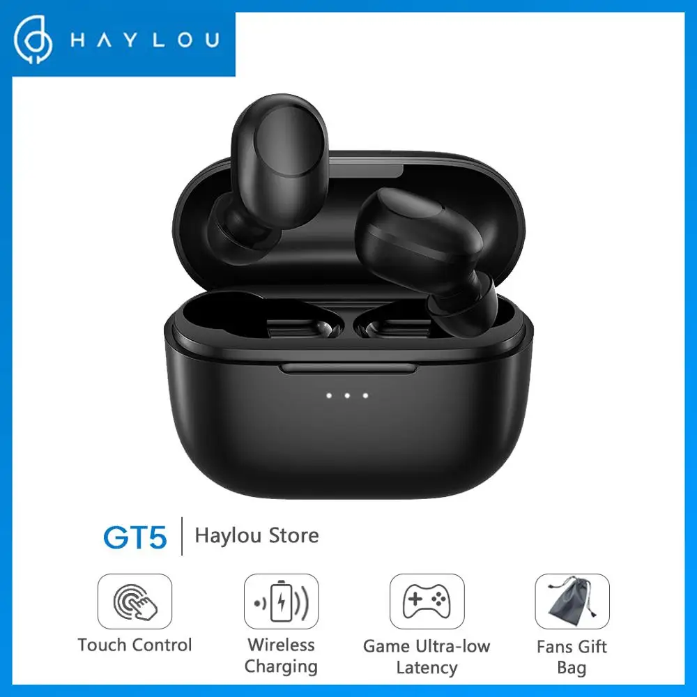 Беспроводная Bluetooth гарнитура Haylou GT5 сенсорная стереогарнитура с поддержкой AAC