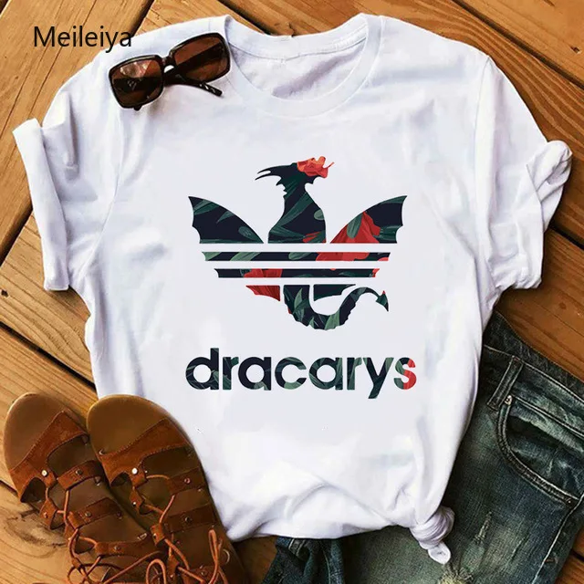 Dracarys Спортивная Игра престолов Женская Футболка Harajuku Винтажный стиль футболка