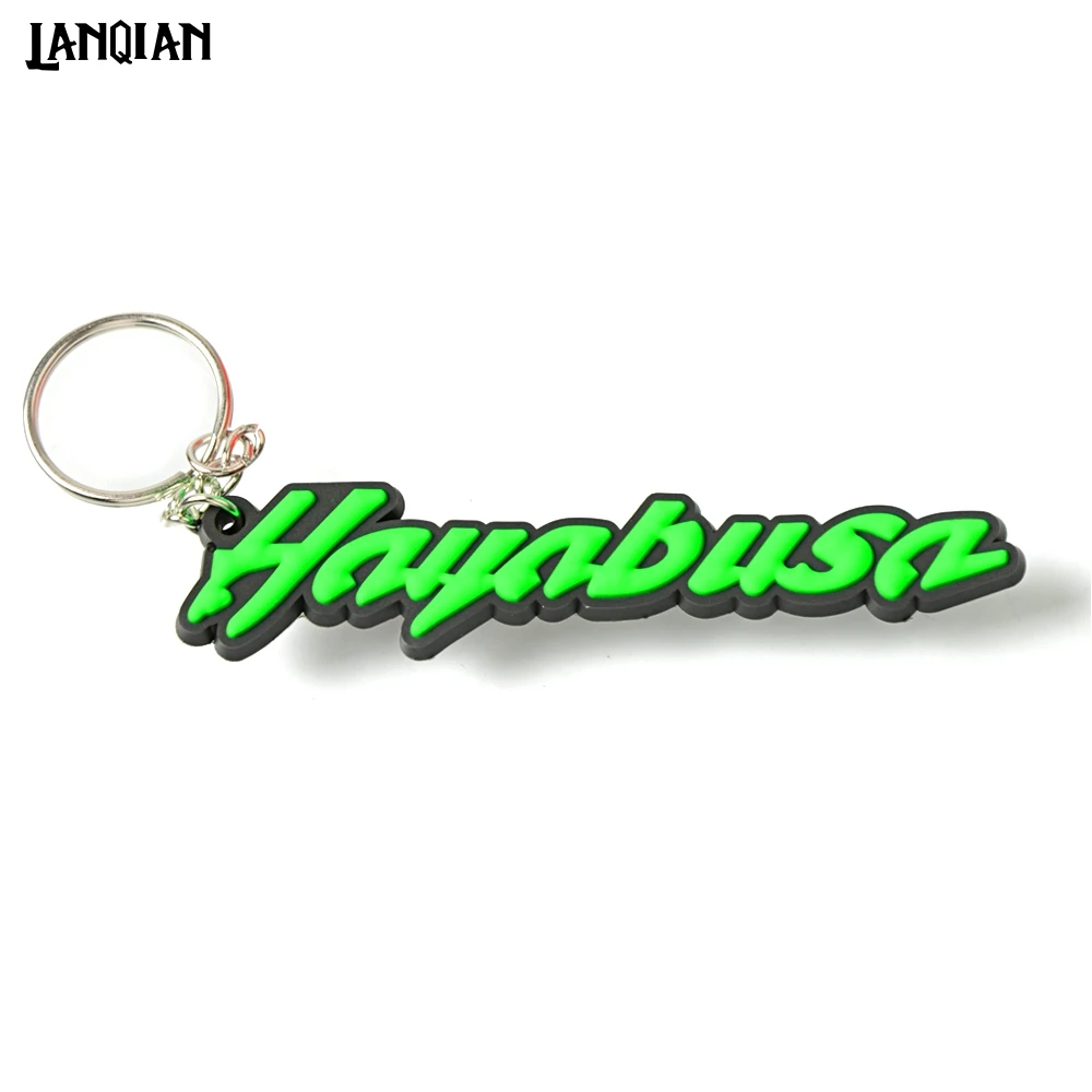 keychain C Green Ключи от мотоцикла Embryo неразрезанный брелок мотоцикл креативный брелок Мягкая резиновая цепь для suzuki GSXR1300 hayabusa GSX1300R - Цвет: keychain C Green