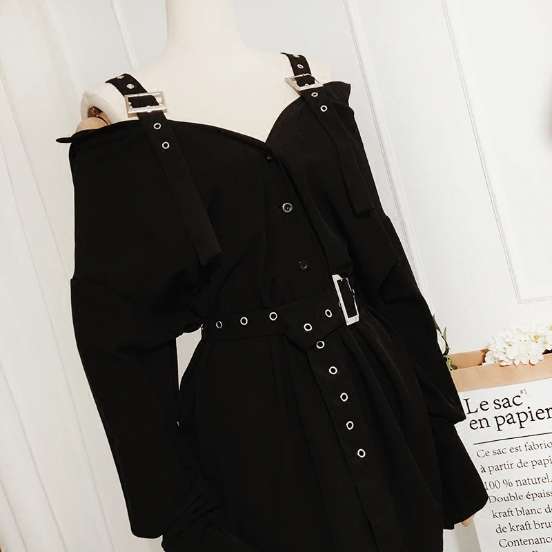 Женская длинная рубашка на бретелях Элегантная блузка с открытыми плечами и
