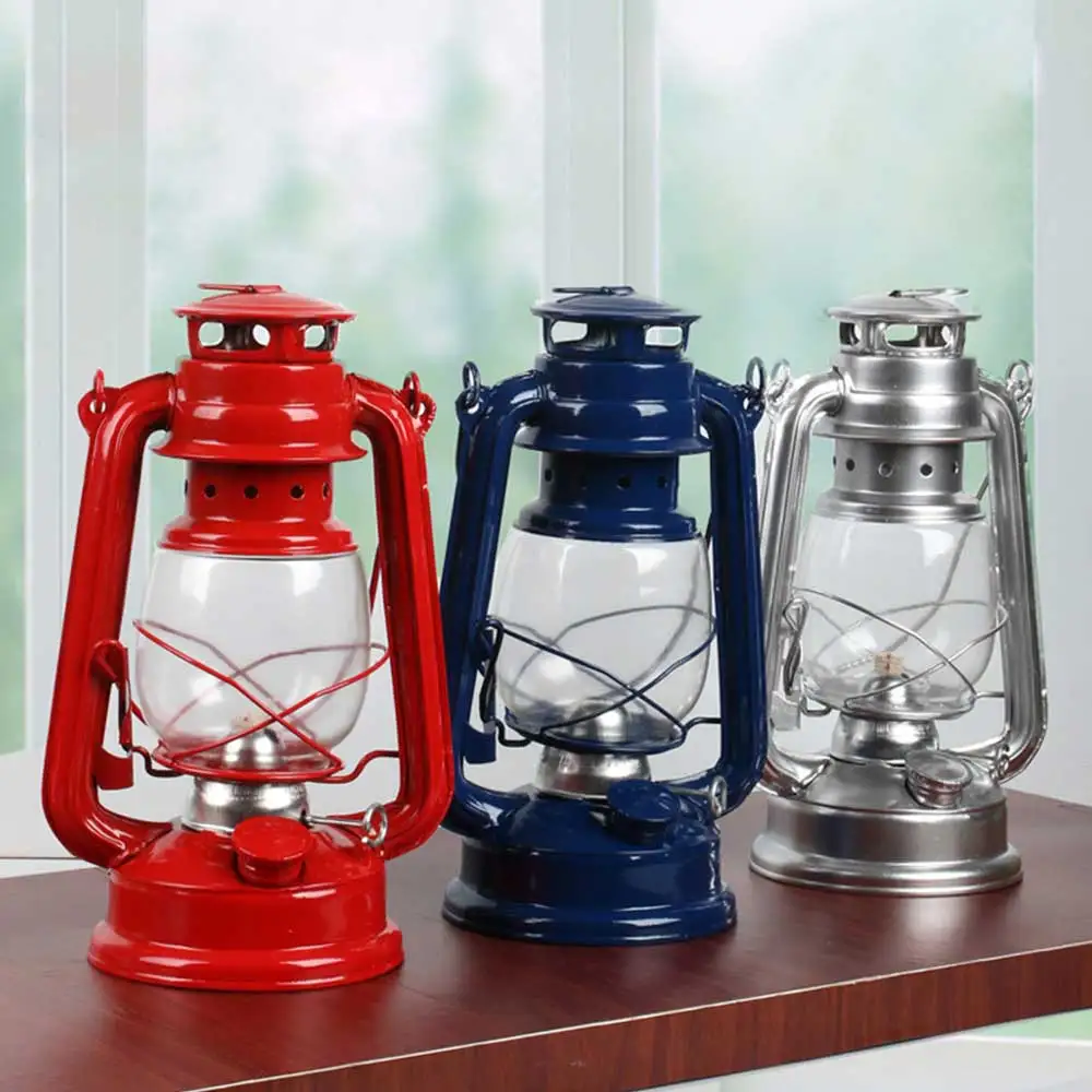 

25cm Retro Classic Kerosene Lamp 6 Colors LED Dimmable Kerosene Lanterns Wick Portable Lights Adornment Luz Emergencia Coche