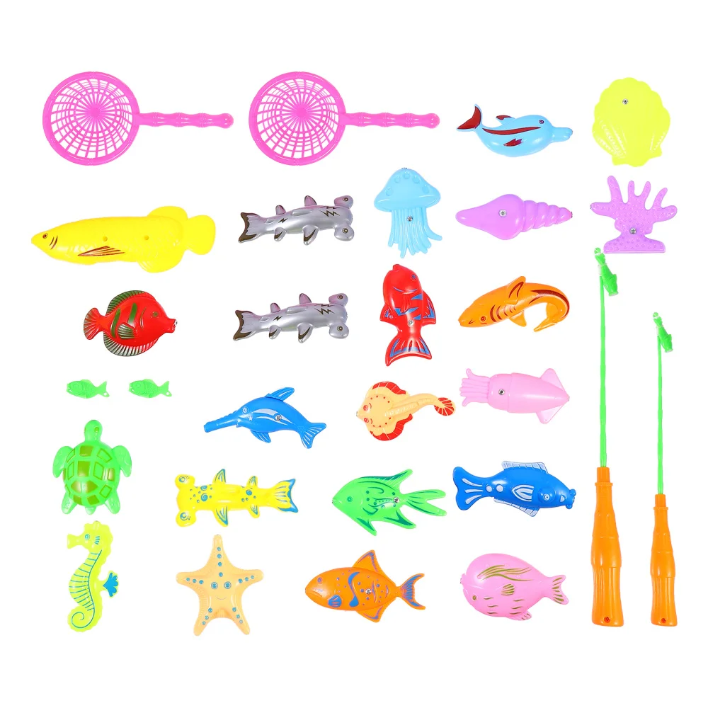 

28Pcs/Set Kids Fishing Kit Magnetic Water Fishing Educational