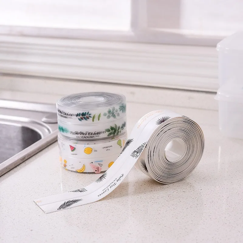 

3.8m Kitchen PVC Sealing Strip Bathroom Toilet Sink Bath Self Edge Tape Waterproof Moisture Proof Tape Corner Line Stickers