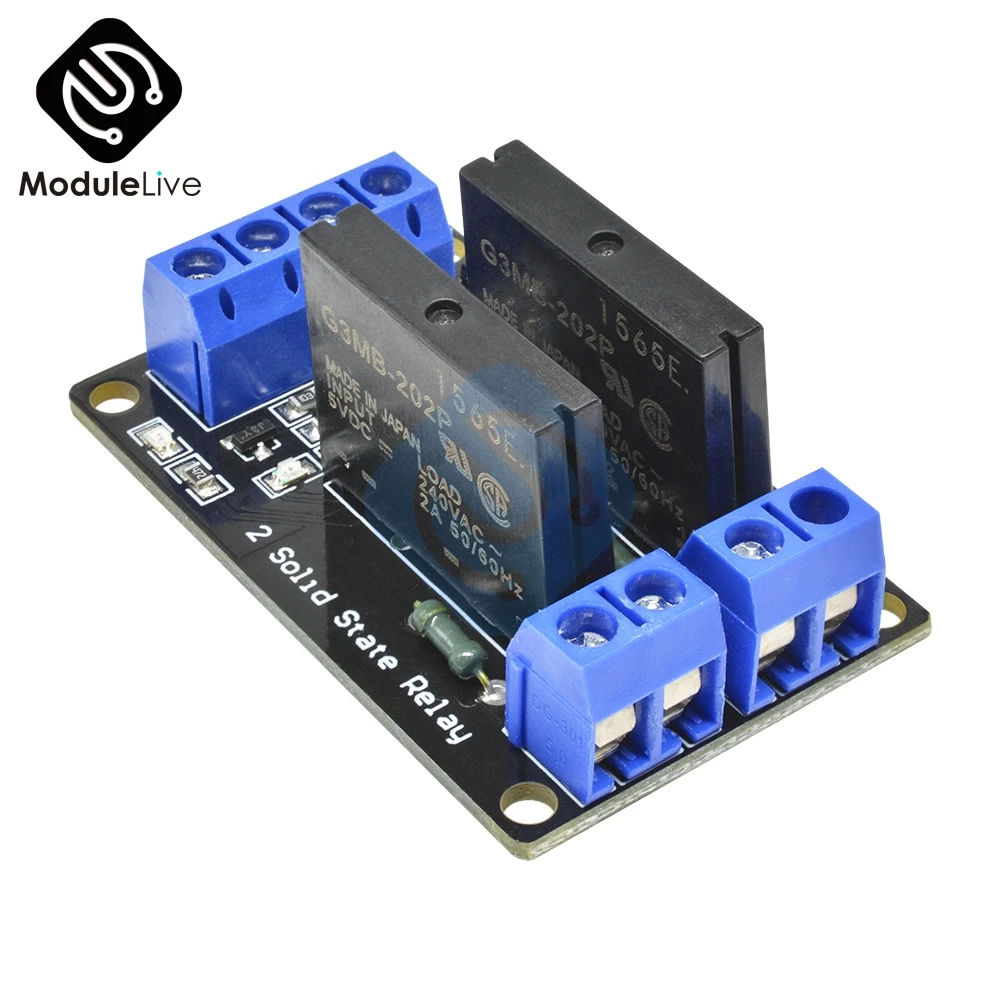 G3MB-202P 5 В DC 2-канальный твердотельный релейный модуль для Arduino высокоуровневый
