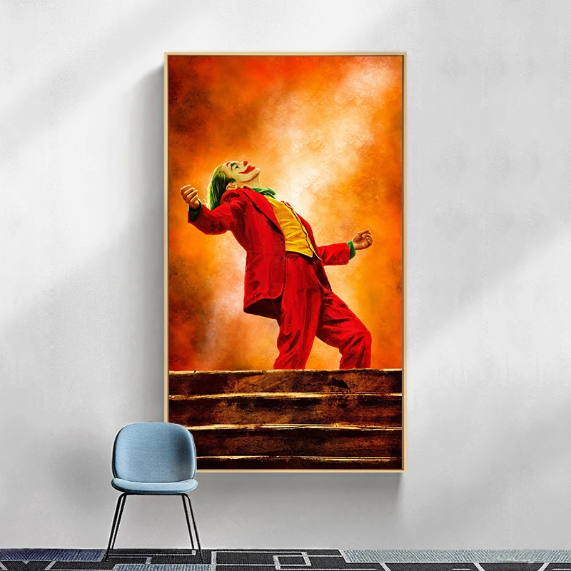 AAVV настенная Картина на холсте принт постер из фильма изображение Джокера