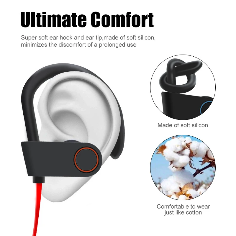 Bluetooth совместимые беспроводные наушники V5.0 стереонаушники водонепроницаемые