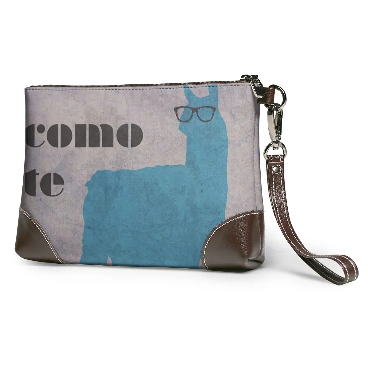 

Llama Clutch Bag Long Strap Bulk Clutch Purse Stylish Genuine Leather Travel Wallet