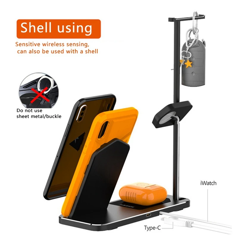 

3-In-1 Wireless Charger Charging Stand for iPhone8/X/11/12 Pro Max, for IWatch, for Stand Base for Max
