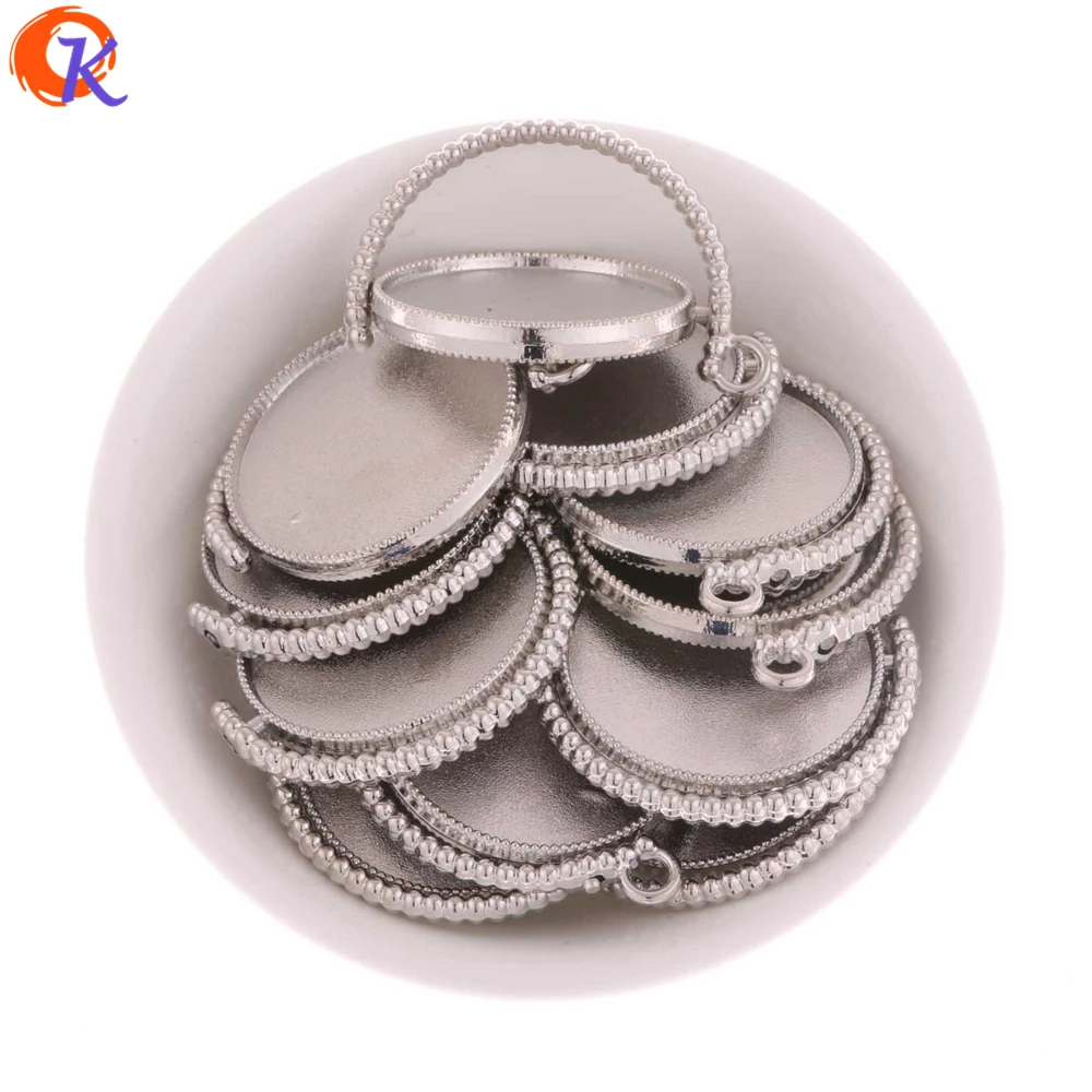 

Cordial Design 30Pcs/Lot 25MM Rotatable Silver Pendant Alloy Pendant Chunky Necklace Accessories Jewelry Findings Trays For Kid