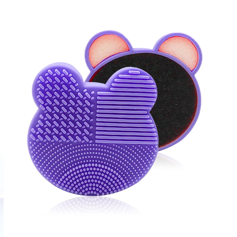 

Makeup Brush Cleaner Kit Double Side Design with Instantly Dry Color and Cosmetic Eyeshadow Brush Cleaning Box Removal Sponge