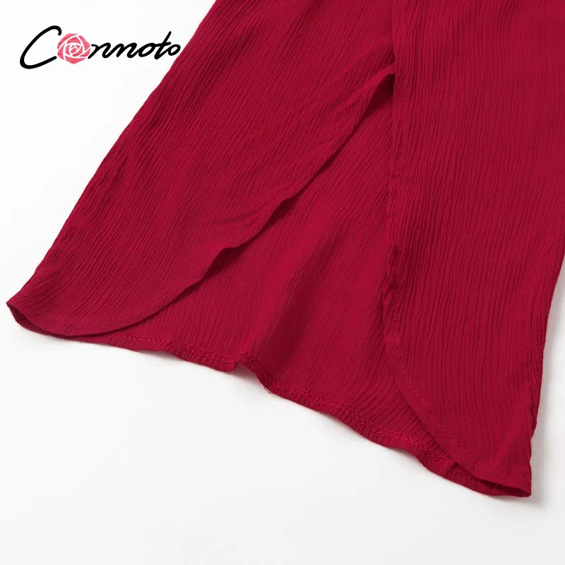 Conmoto Однотонные повседневные летние комбинезоны сексуальные пляжные ромперы с