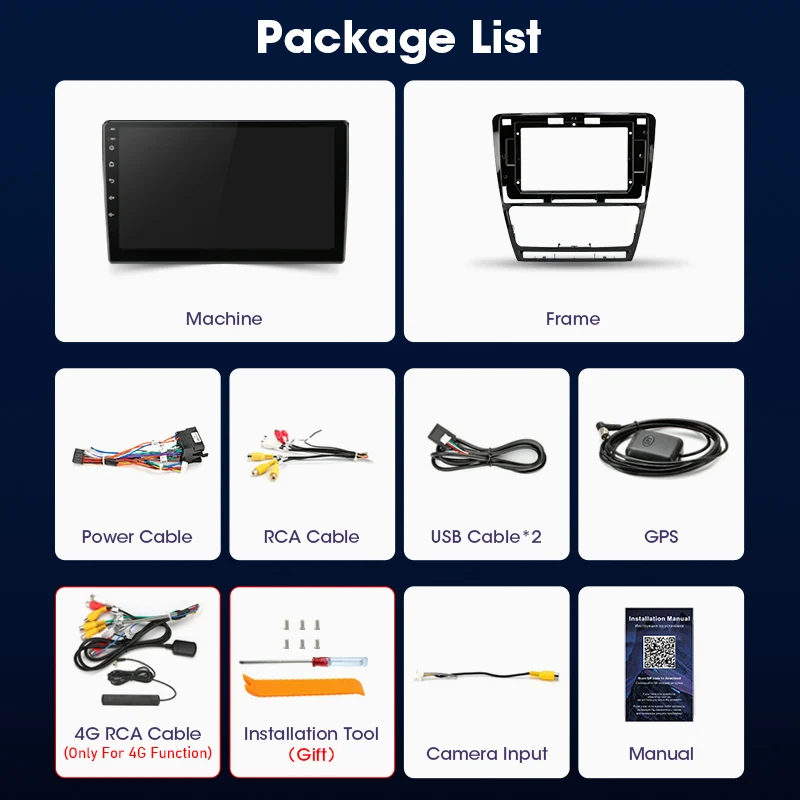 

JMCQ Android 10 2 Din For Skoda Octavia 2 2008 2009-2013 Car Stereo Radio Multimedia Video Player Navigation GPS 4G+WIFI DVD RDS