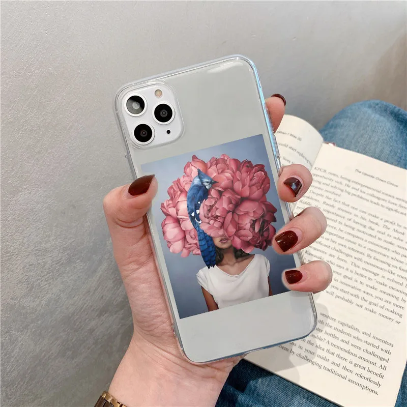 Чехол для телефона в стиле ретро с изображением Женщины цветка iPhone 11 Pro max XR X XS MAX