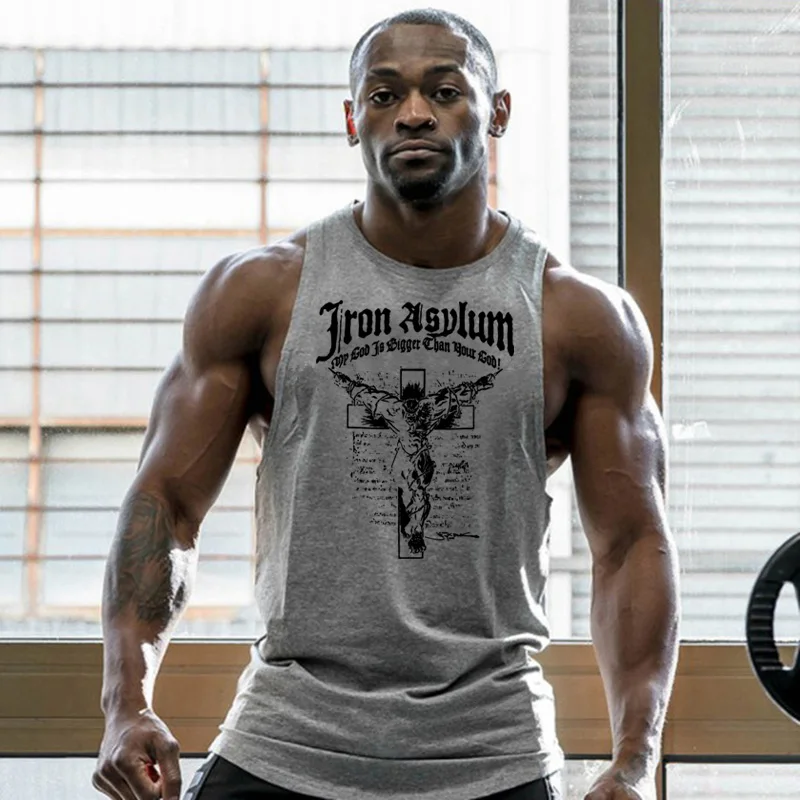 Gym Brand симпатичная летняя хлопковая футболка без рукавов майка топ с принтом
